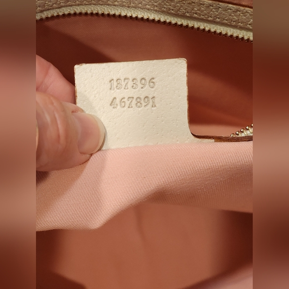 Gucci Pink GG Canvas & Leather Mini Jolicoeur Web Tote Vintage Gucci Sherry Line - Picture 7 of 10